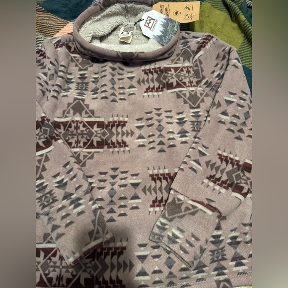 Avalanche Plush Cowl Neck Patterned Sweater- NWT and Size Medium - Picture 2 of 8